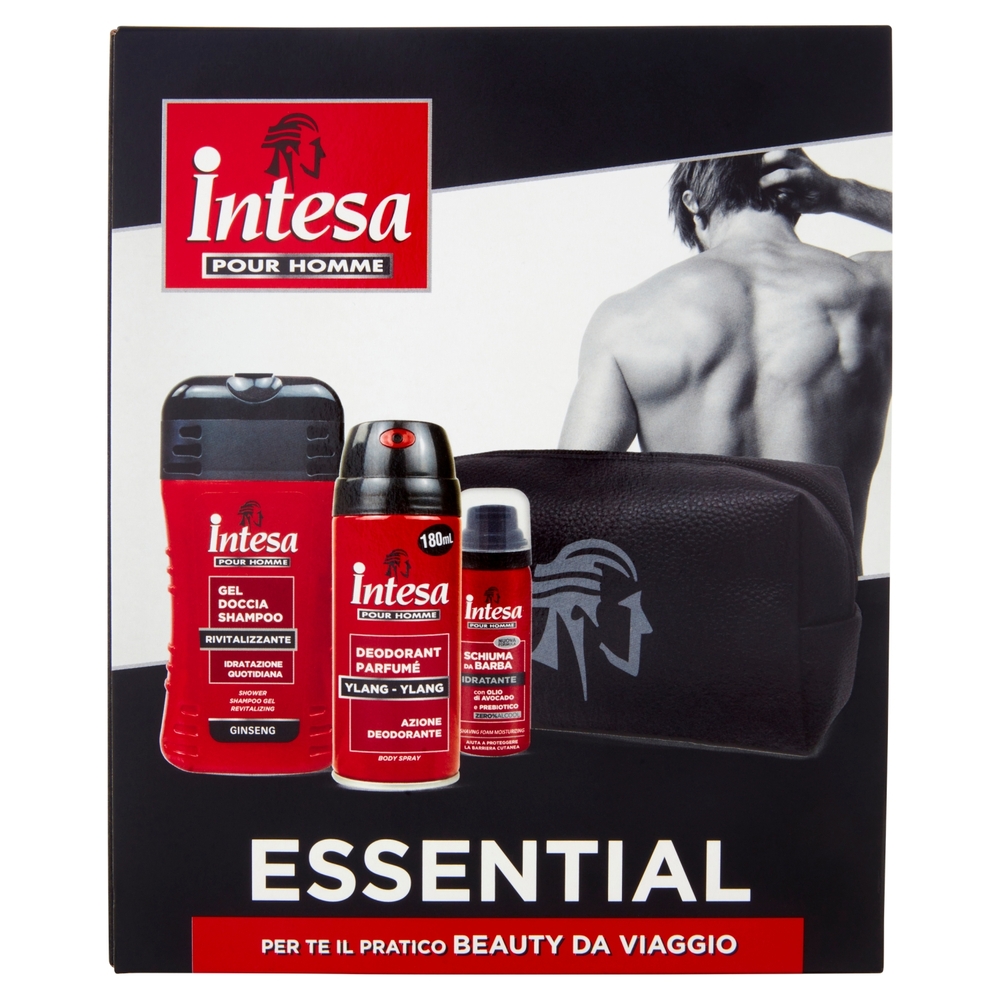 Intesa Pour Homme Essential Gel Doccia Shampoo + Deodorant Parfumé Ylang-Ylang + Schiuma da Barba